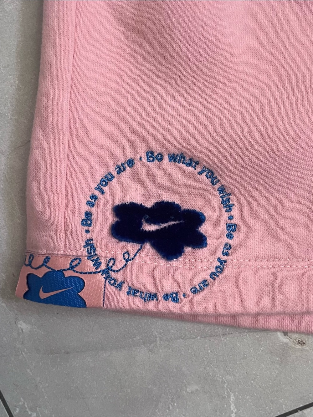 Nike Vintage Pink and Blue Colorblock Women’s Shorts - Picture 2 of 4